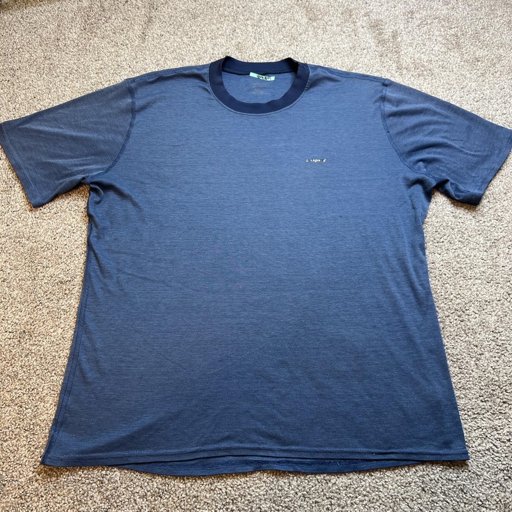 Patagonia Shirt Mens XL Blue Short‎ Sleeve Performance Lightweight Tee Outdoor